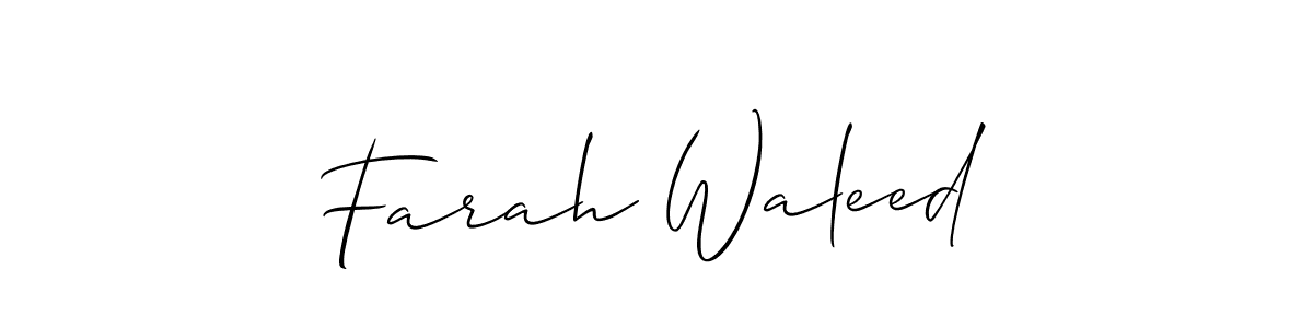 How to Draw Farah Waleed signature style? Allison_Script is a latest design signature styles for name Farah Waleed. Farah Waleed signature style 2 images and pictures png