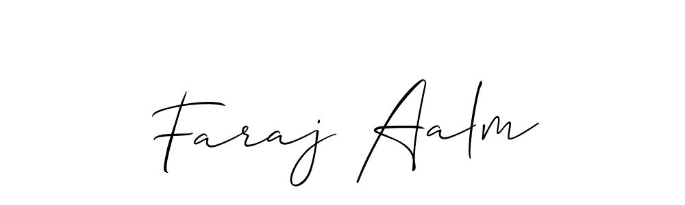 Create a beautiful signature design for name Faraj Aalm. With this signature (Allison_Script) fonts, you can make a handwritten signature for free. Faraj Aalm signature style 2 images and pictures png