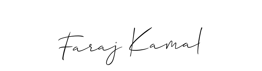 How to make Faraj Kamal name signature. Use Allison_Script style for creating short signs online. This is the latest handwritten sign. Faraj Kamal signature style 2 images and pictures png