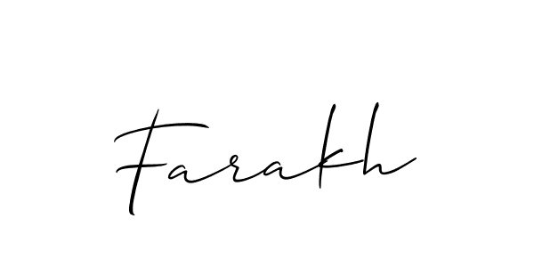 It looks lik you need a new signature style for name Farakh. Design unique handwritten (Allison_Script) signature with our free signature maker in just a few clicks. Farakh signature style 2 images and pictures png