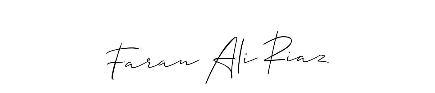 Make a beautiful signature design for name Faran Ali Riaz. Use this online signature maker to create a handwritten signature for free. Faran Ali Riaz signature style 2 images and pictures png