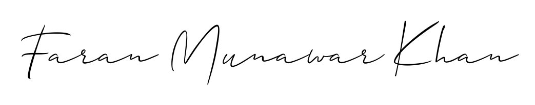 Enhance your business communications with Faran Munawar Khan signature in Allison_Script lettering. Clean, modern, and universally compatible. Faran Munawar Khan signature style 2 images and pictures png