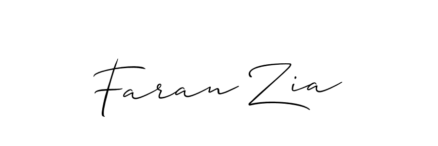 You should practise on your own different ways (Allison_Script) to write your name (Faran Zia) in signature. don't let someone else do it for you. Faran Zia signature style 2 images and pictures png