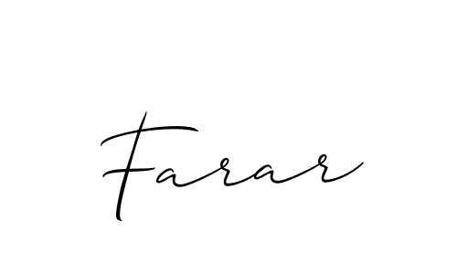 It looks lik you need a new signature style for name Farar. Design unique handwritten (Allison_Script) signature with our free signature maker in just a few clicks. Farar signature style 2 images and pictures png
