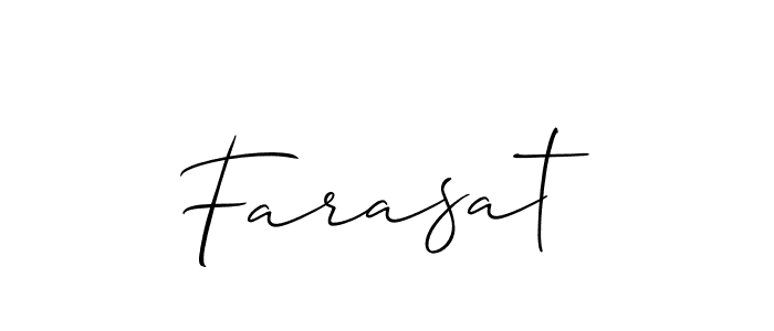 The best way (Allison_Script) to make a short signature is to pick only two or three words in your name. The name Farasat include a total of six letters. For converting this name. Farasat signature style 2 images and pictures png