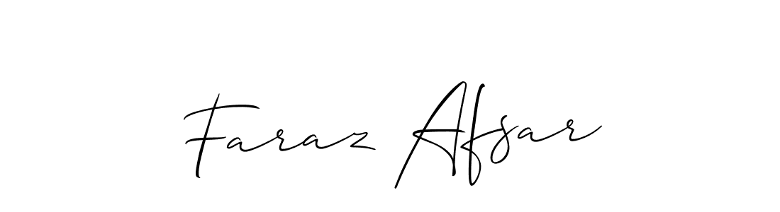 It looks lik you need a new signature style for name Faraz Afsar. Design unique handwritten (Allison_Script) signature with our free signature maker in just a few clicks. Faraz Afsar signature style 2 images and pictures png