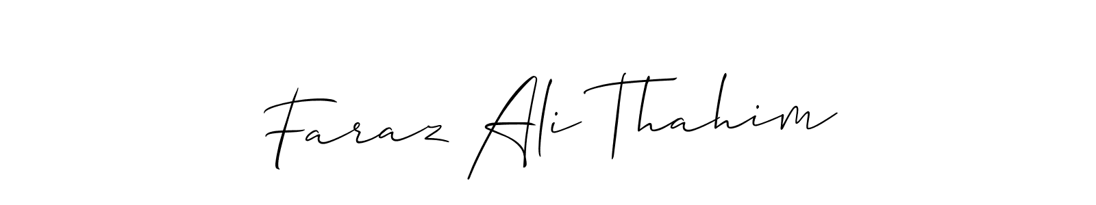 You can use this online signature creator to create a handwritten signature for the name Faraz Ali Thahim. This is the best online autograph maker. Faraz Ali Thahim signature style 2 images and pictures png