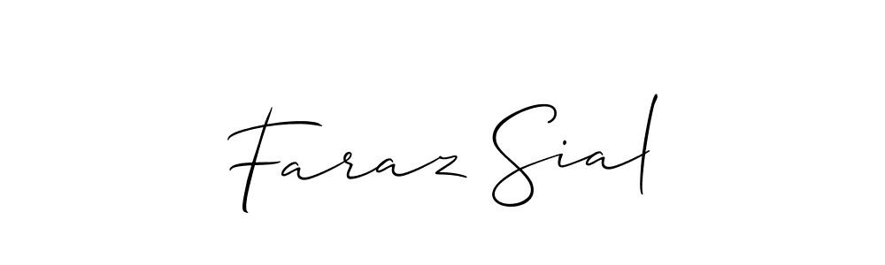 Make a short Faraz Sial signature style. Manage your documents anywhere anytime using Allison_Script. Create and add eSignatures, submit forms, share and send files easily. Faraz Sial signature style 2 images and pictures png