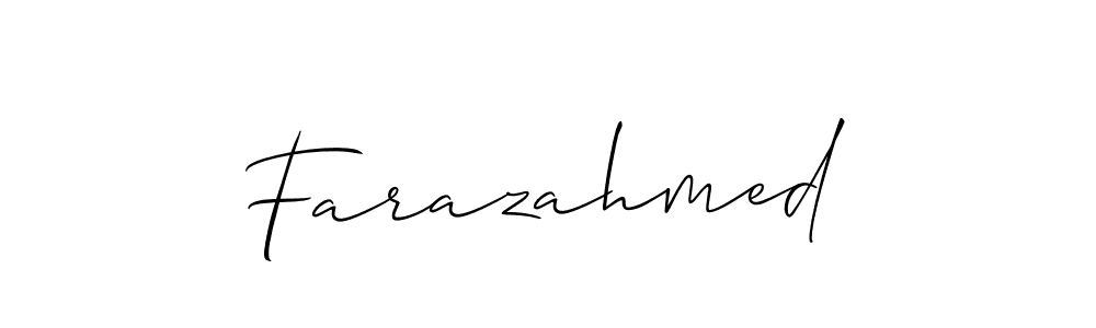 The best way (Allison_Script) to make a short signature is to pick only two or three words in your name. The name Farazahmed include a total of six letters. For converting this name. Farazahmed signature style 2 images and pictures png