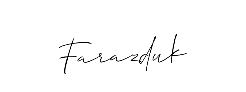 You should practise on your own different ways (Allison_Script) to write your name (Farazduk) in signature. don't let someone else do it for you. Farazduk signature style 2 images and pictures png