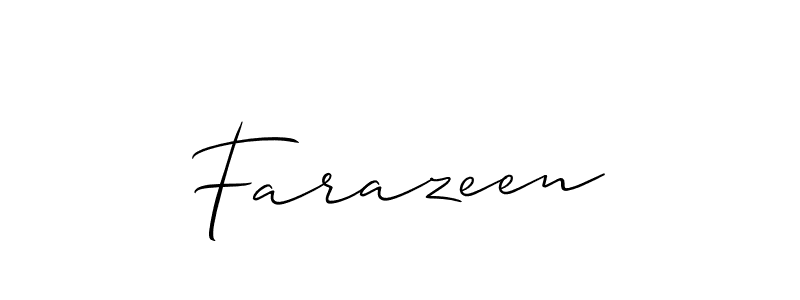Make a short Farazeen signature style. Manage your documents anywhere anytime using Allison_Script. Create and add eSignatures, submit forms, share and send files easily. Farazeen signature style 2 images and pictures png