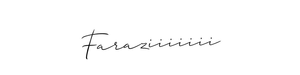 How to make Faraziiiiiii signature? Allison_Script is a professional autograph style. Create handwritten signature for Faraziiiiiii name. Faraziiiiiii signature style 2 images and pictures png
