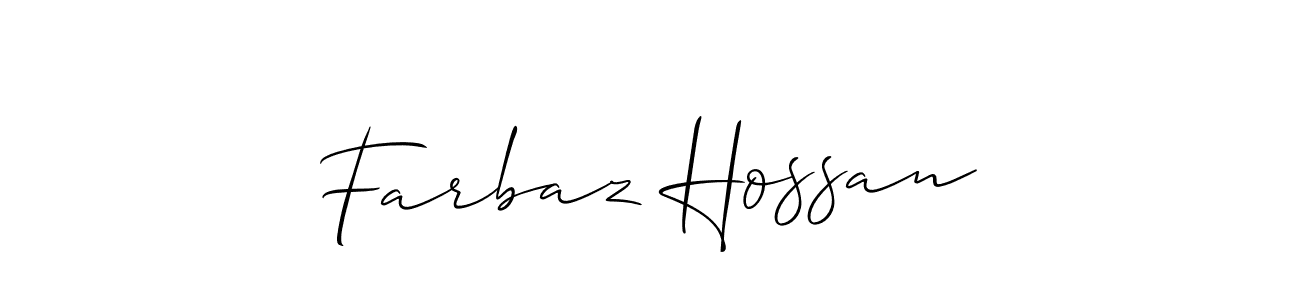 How to Draw Farbaz Hossan signature style? Allison_Script is a latest design signature styles for name Farbaz Hossan. Farbaz Hossan signature style 2 images and pictures png
