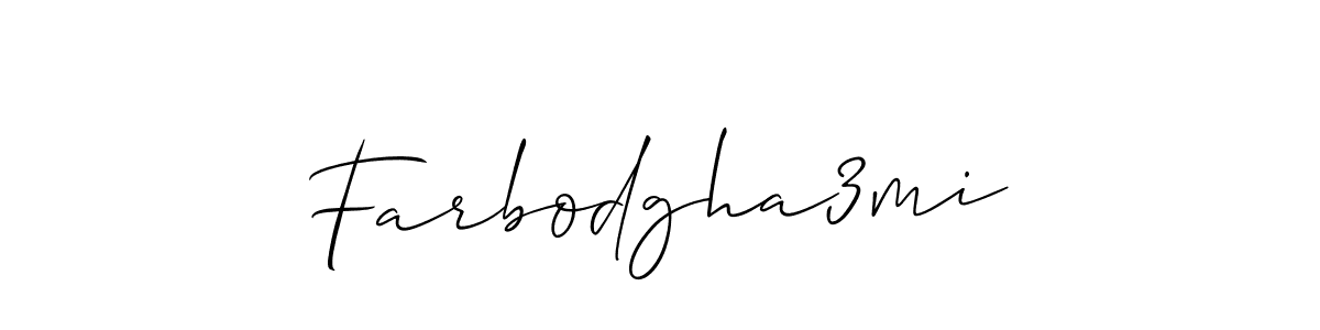 Make a beautiful signature design for name Farbodgha3mi. With this signature (Allison_Script) style, you can create a handwritten signature for free. Farbodgha3mi signature style 2 images and pictures png