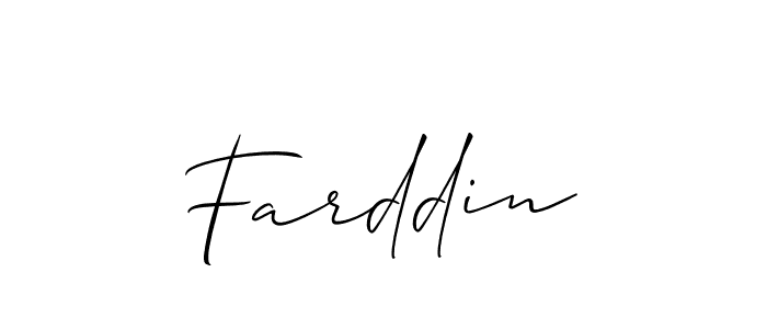 Make a short Farddin signature style. Manage your documents anywhere anytime using Allison_Script. Create and add eSignatures, submit forms, share and send files easily. Farddin signature style 2 images and pictures png