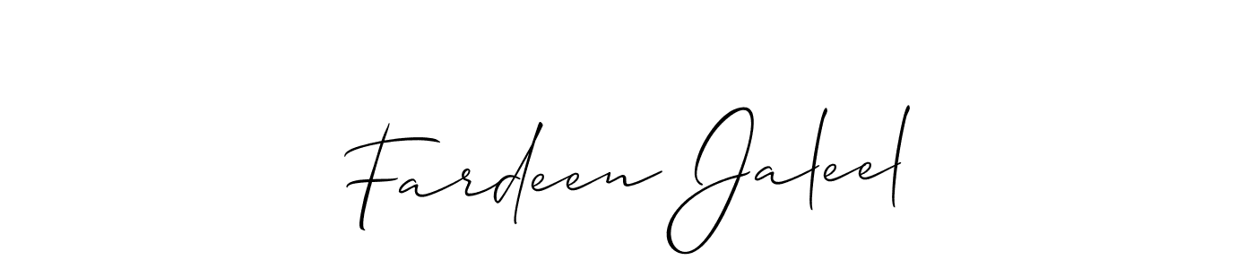 Make a beautiful signature design for name Fardeen Jaleel. Use this online signature maker to create a handwritten signature for free. Fardeen Jaleel signature style 2 images and pictures png