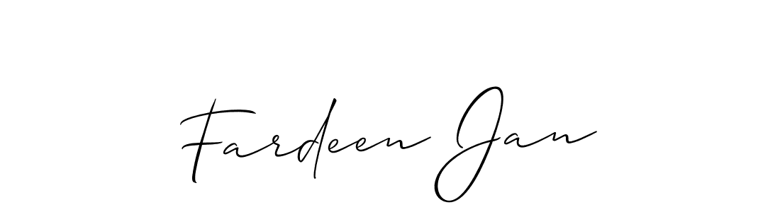 if you are searching for the best signature style for your name Fardeen Jan. so please give up your signature search. here we have designed multiple signature styles  using Allison_Script. Fardeen Jan signature style 2 images and pictures png