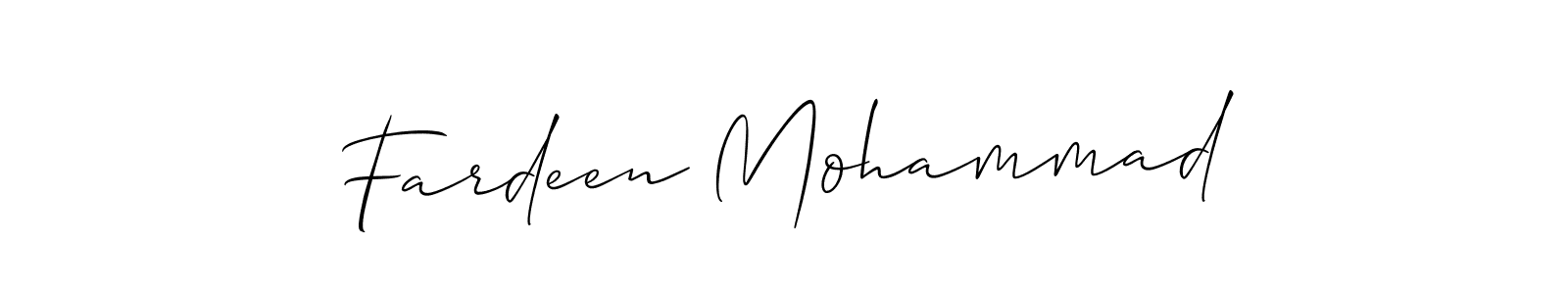 How to make Fardeen Mohammad name signature. Use Allison_Script style for creating short signs online. This is the latest handwritten sign. Fardeen Mohammad signature style 2 images and pictures png