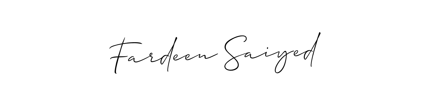 Make a beautiful signature design for name Fardeen Saiyed. Use this online signature maker to create a handwritten signature for free. Fardeen Saiyed signature style 2 images and pictures png