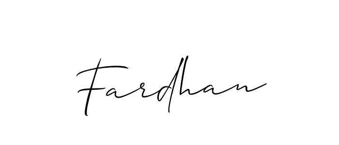 Fardhan stylish signature style. Best Handwritten Sign (Allison_Script) for my name. Handwritten Signature Collection Ideas for my name Fardhan. Fardhan signature style 2 images and pictures png