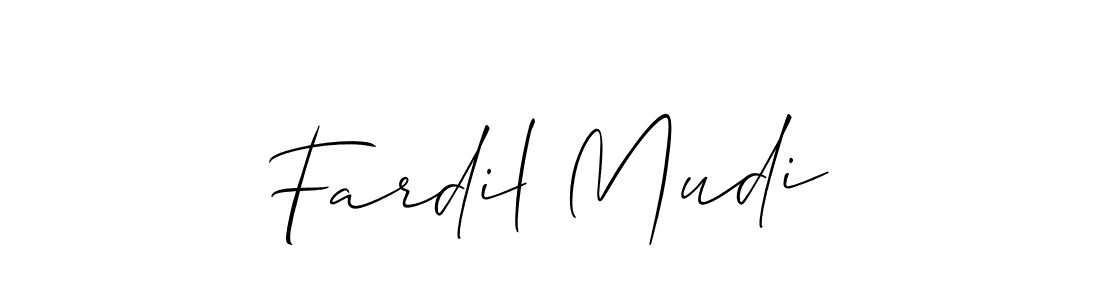 Use a signature maker to create a handwritten signature online. With this signature software, you can design (Allison_Script) your own signature for name Fardil Mudi. Fardil Mudi signature style 2 images and pictures png