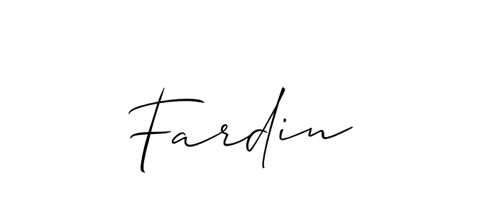 Make a short Fardin  signature style. Manage your documents anywhere anytime using Allison_Script. Create and add eSignatures, submit forms, share and send files easily. Fardin  signature style 2 images and pictures png