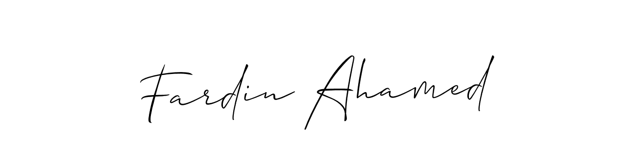 Fardin Ahamed stylish signature style. Best Handwritten Sign (Allison_Script) for my name. Handwritten Signature Collection Ideas for my name Fardin Ahamed. Fardin Ahamed signature style 2 images and pictures png