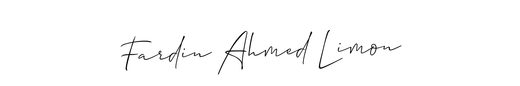 Also we have Fardin Ahmed Limon name is the best signature style. Create professional handwritten signature collection using Allison_Script autograph style. Fardin Ahmed Limon signature style 2 images and pictures png