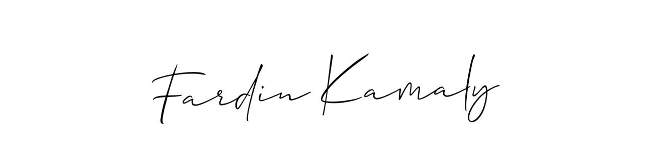 Fardin Kamaly stylish signature style. Best Handwritten Sign (Allison_Script) for my name. Handwritten Signature Collection Ideas for my name Fardin Kamaly. Fardin Kamaly signature style 2 images and pictures png