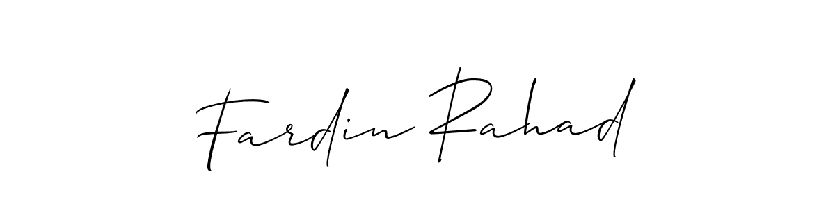 How to make Fardin Rahad signature? Allison_Script is a professional autograph style. Create handwritten signature for Fardin Rahad name. Fardin Rahad signature style 2 images and pictures png