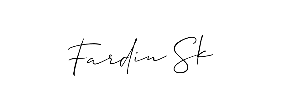 How to make Fardin Sk signature? Allison_Script is a professional autograph style. Create handwritten signature for Fardin Sk name. Fardin Sk signature style 2 images and pictures png