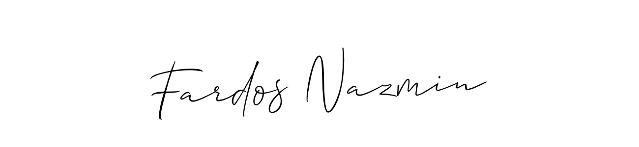 You should practise on your own different ways (Allison_Script) to write your name (Fardos Nazmin) in signature. don't let someone else do it for you. Fardos Nazmin signature style 2 images and pictures png