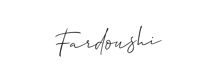 You should practise on your own different ways (Allison_Script) to write your name (Fardoushi) in signature. don't let someone else do it for you. Fardoushi signature style 2 images and pictures png
