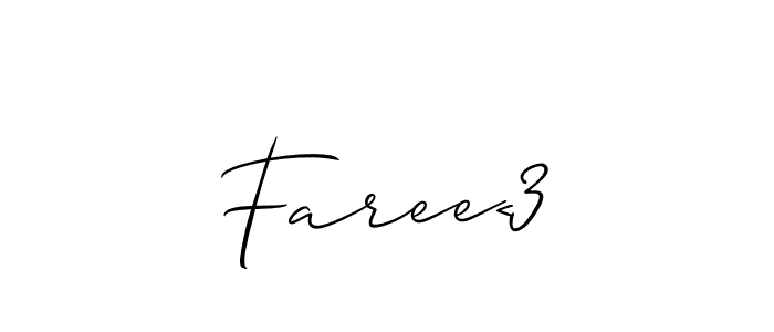 Faree<3 stylish signature style. Best Handwritten Sign (Allison_Script) for my name. Handwritten Signature Collection Ideas for my name Faree<3. Faree<3 signature style 2 images and pictures png