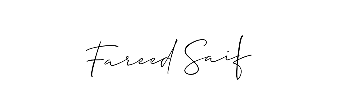 It looks lik you need a new signature style for name Fareed Saif. Design unique handwritten (Allison_Script) signature with our free signature maker in just a few clicks. Fareed Saif signature style 2 images and pictures png