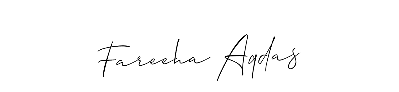 It looks lik you need a new signature style for name Fareeha Aqdas. Design unique handwritten (Allison_Script) signature with our free signature maker in just a few clicks. Fareeha Aqdas signature style 2 images and pictures png