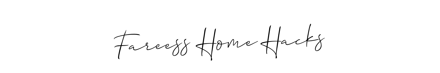 Make a beautiful signature design for name Fareess Home Hacks. Use this online signature maker to create a handwritten signature for free. Fareess Home Hacks signature style 2 images and pictures png