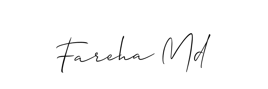 Once you've used our free online signature maker to create your best signature Allison_Script style, it's time to enjoy all of the benefits that Fareha Md name signing documents. Fareha Md signature style 2 images and pictures png