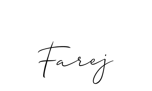 Create a beautiful signature design for name Farej. With this signature (Allison_Script) fonts, you can make a handwritten signature for free. Farej signature style 2 images and pictures png