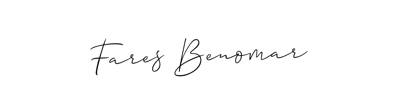 The best way (Allison_Script) to make a short signature is to pick only two or three words in your name. The name Fares Benomar include a total of six letters. For converting this name. Fares Benomar signature style 2 images and pictures png