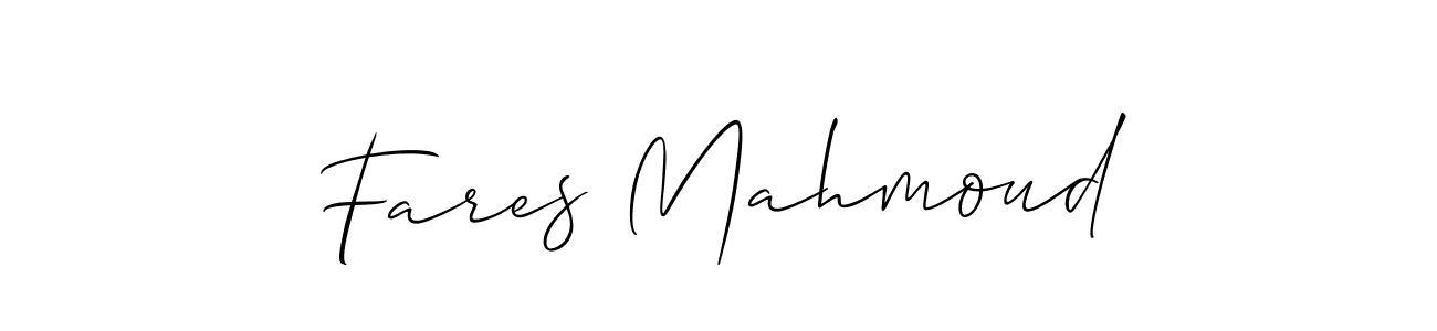 Fares Mahmoud stylish signature style. Best Handwritten Sign (Allison_Script) for my name. Handwritten Signature Collection Ideas for my name Fares Mahmoud. Fares Mahmoud signature style 2 images and pictures png