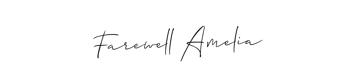 Allison_Script is a professional signature style that is perfect for those who want to add a touch of class to their signature. It is also a great choice for those who want to make their signature more unique. Get Farewell Amelia name to fancy signature for free. Farewell Amelia signature style 2 images and pictures png