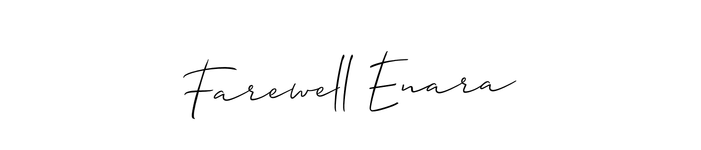 Design your own signature with our free online signature maker. With this signature software, you can create a handwritten (Allison_Script) signature for name Farewell Enara. Farewell Enara signature style 2 images and pictures png