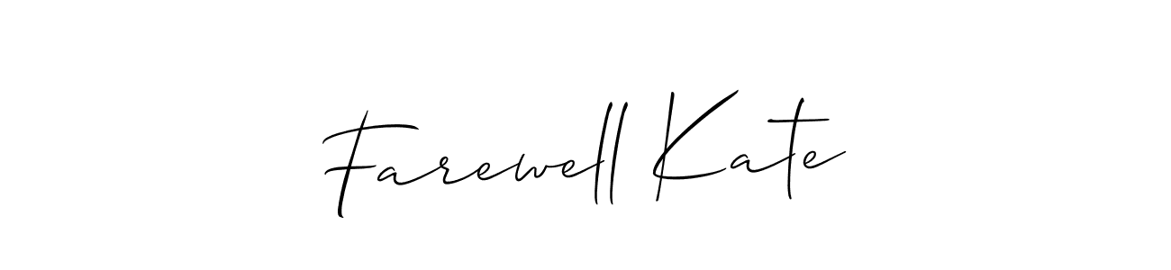 if you are searching for the best signature style for your name Farewell Kate. so please give up your signature search. here we have designed multiple signature styles  using Allison_Script. Farewell Kate signature style 2 images and pictures png