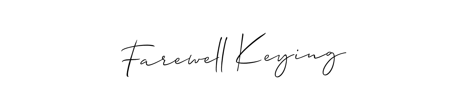 You should practise on your own different ways (Allison_Script) to write your name (Farewell Keying) in signature. don't let someone else do it for you. Farewell Keying signature style 2 images and pictures png