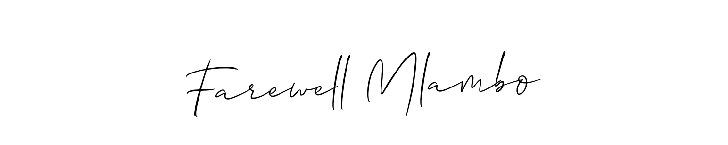 The best way (Allison_Script) to make a short signature is to pick only two or three words in your name. The name Farewell Mlambo include a total of six letters. For converting this name. Farewell Mlambo signature style 2 images and pictures png
