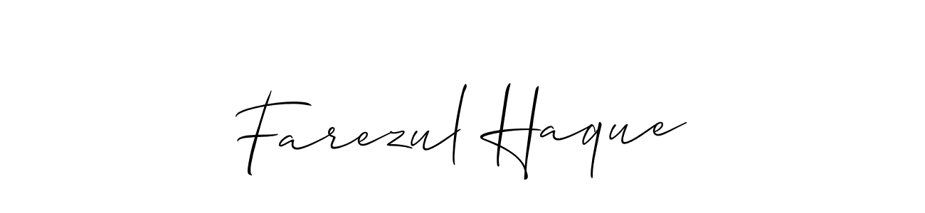 Allison_Script is a professional signature style that is perfect for those who want to add a touch of class to their signature. It is also a great choice for those who want to make their signature more unique. Get Farezul Haque name to fancy signature for free. Farezul Haque signature style 2 images and pictures png