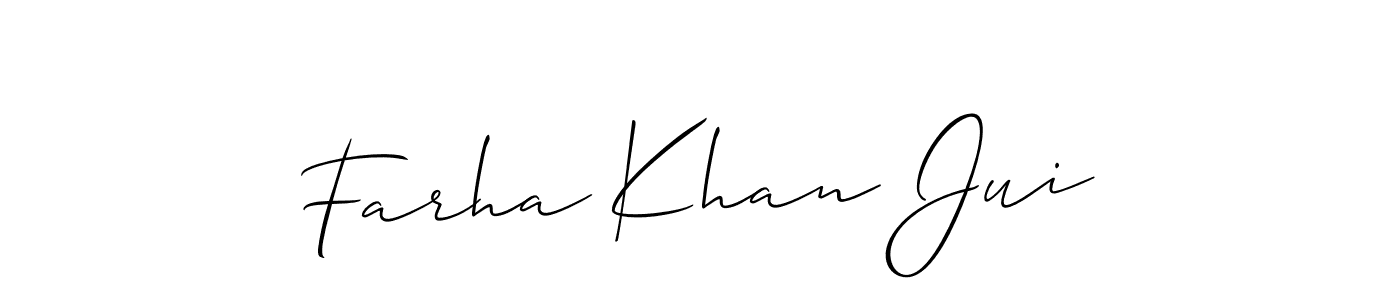 Farha Khan Jui stylish signature style. Best Handwritten Sign (Allison_Script) for my name. Handwritten Signature Collection Ideas for my name Farha Khan Jui. Farha Khan Jui signature style 2 images and pictures png