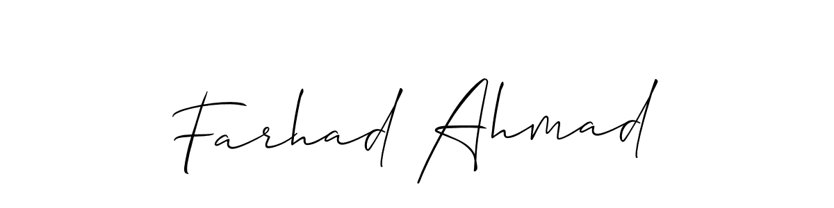 Design your own signature with our free online signature maker. With this signature software, you can create a handwritten (Allison_Script) signature for name Farhad Ahmad. Farhad Ahmad signature style 2 images and pictures png
