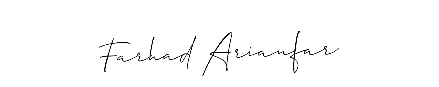 Also You can easily find your signature by using the search form. We will create Farhad Arianfar name handwritten signature images for you free of cost using Allison_Script sign style. Farhad Arianfar signature style 2 images and pictures png